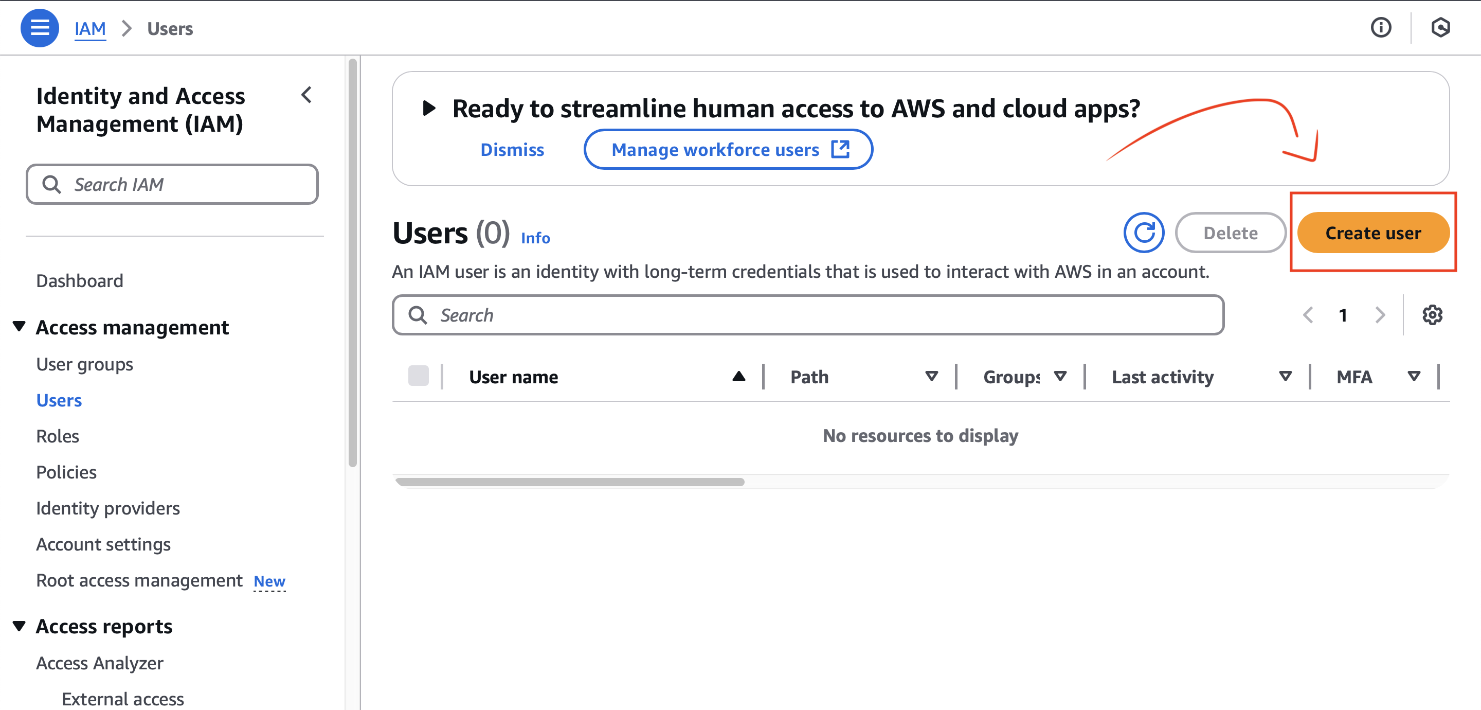 iam user create user